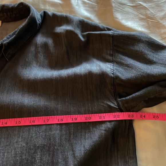 Eileen Fisher: Denim Chambray Pop-Over Shirt - Picture 9 of 11